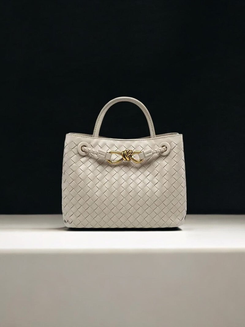 Rivora | Black Woven Mini Tote Bag – Effortless Elegance & Timeless Appeal