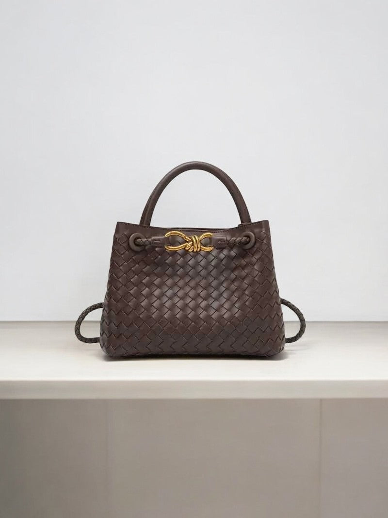 Rivora | Black Woven Midi Tote Bag Effortless Elegance & Timeless Appeal