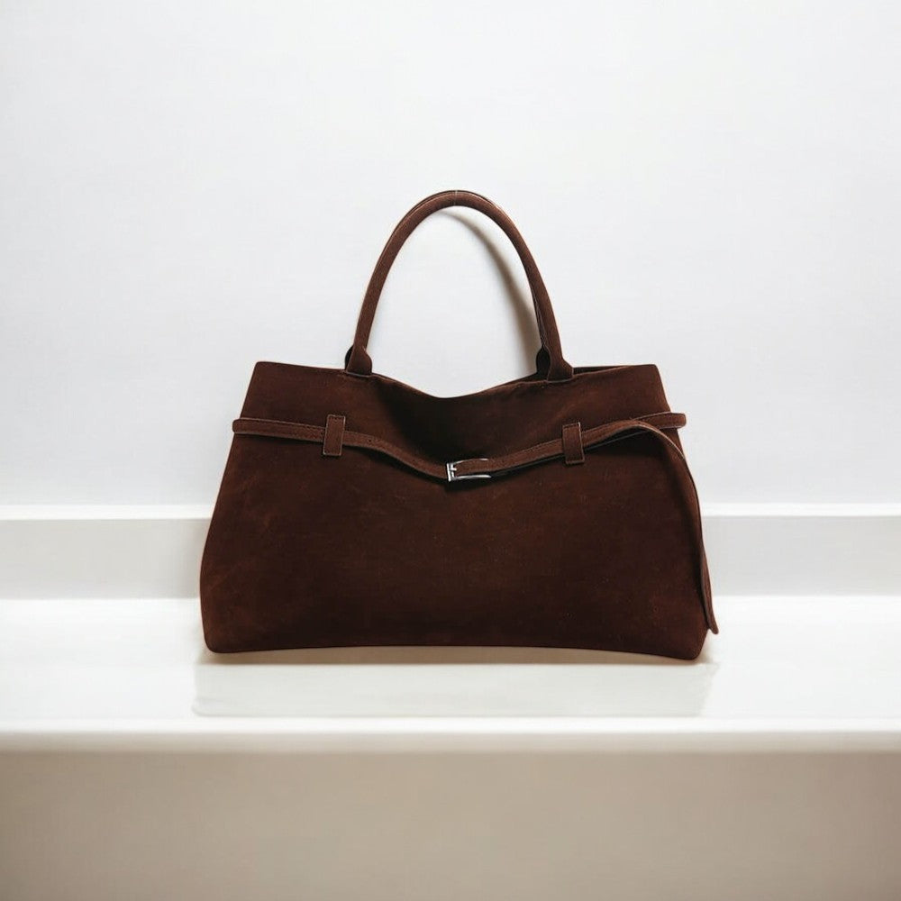 Rivora | Brown Faux Leather Handbag Chic & Sophisticated