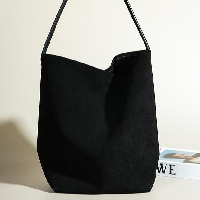 Rivora | Minimalist Vegan Suede Tote Bag Large Shoulder Bag