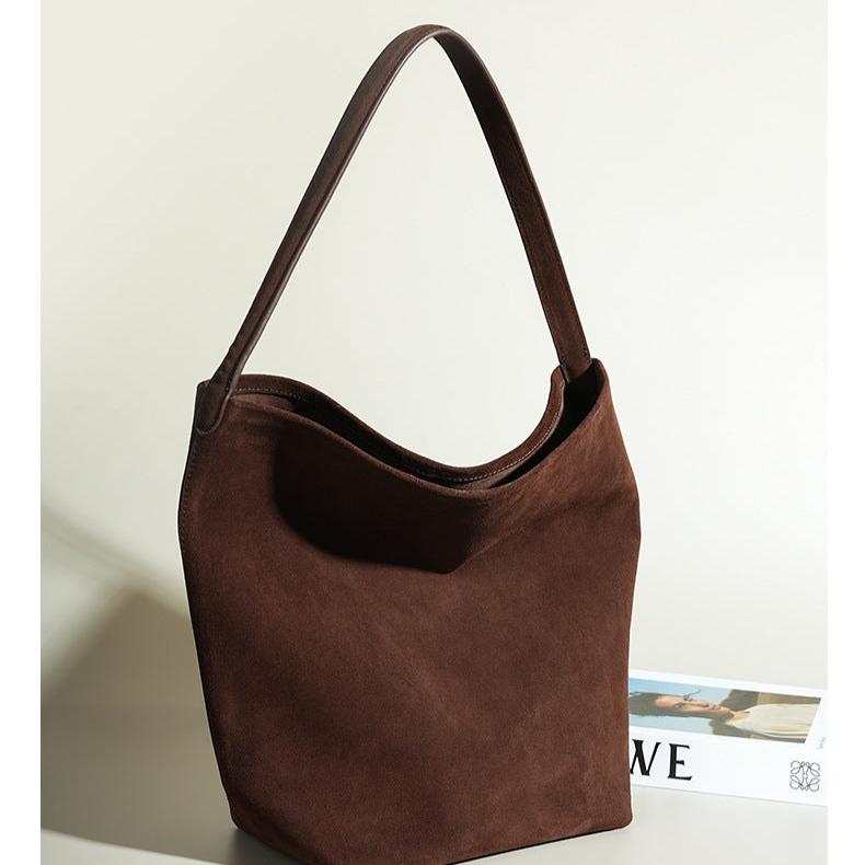 Rivora | Minimalist Vegan Suede Tote Bag Large Shoulder Bag
