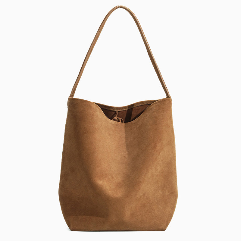 Rivora | Minimalist Vegan Suede Tote Bag Large Shoulder Bag