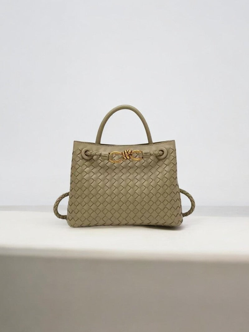 Rivora | Black Woven Mini Tote Bag – Effortless Elegance & Timeless Appeal