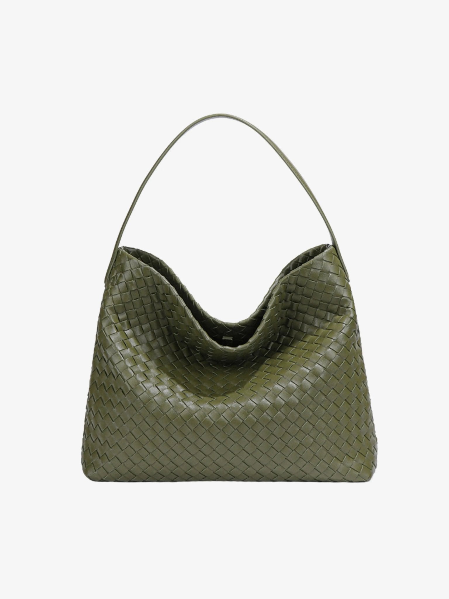 Rivora | Brown Woven Premium Vegan Leather Shoulder Bag Chic & Timeless