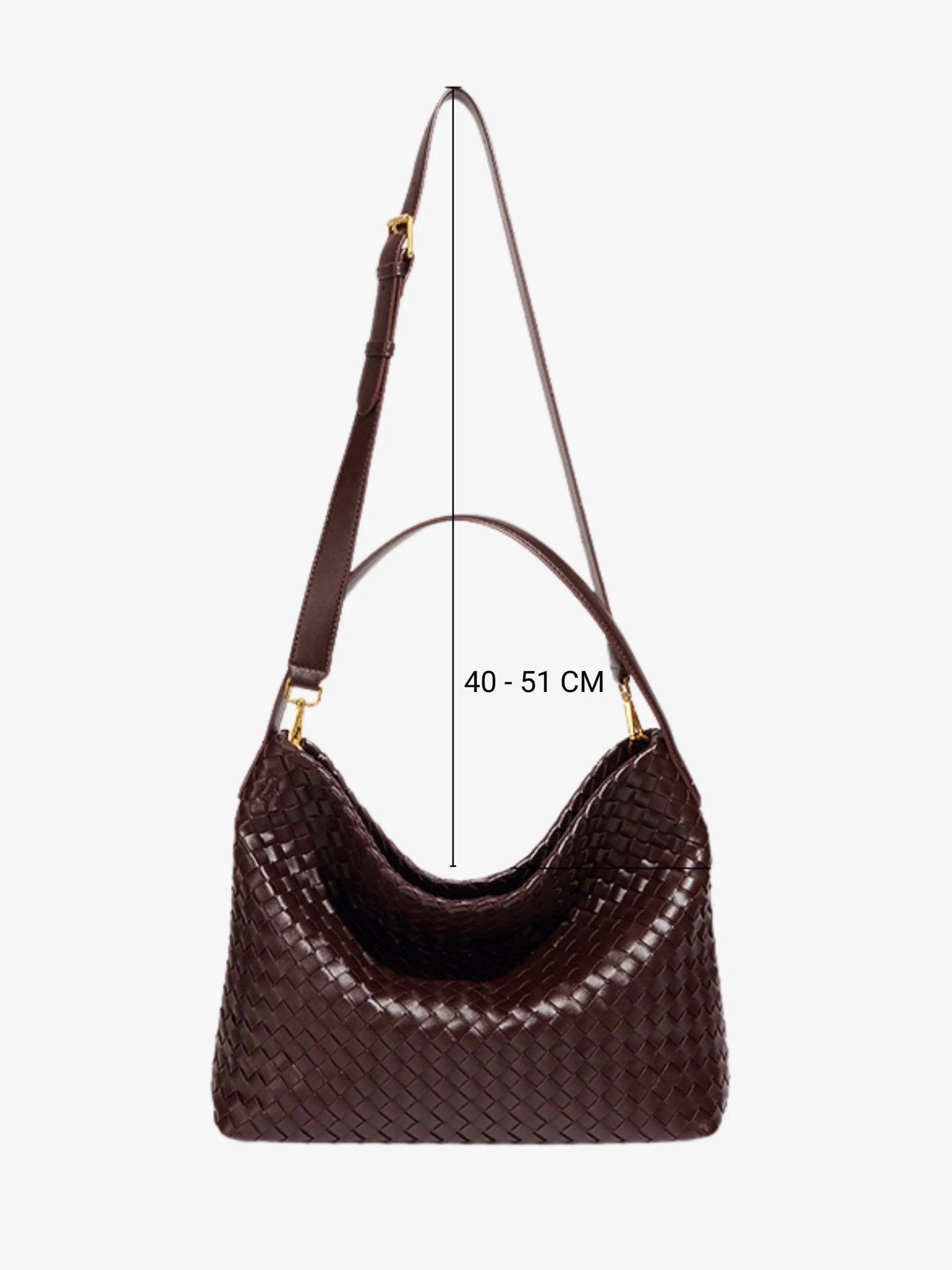 Rivora | Brown Woven Premium Vegan Leather Shoulder Bag Chic & Timeless