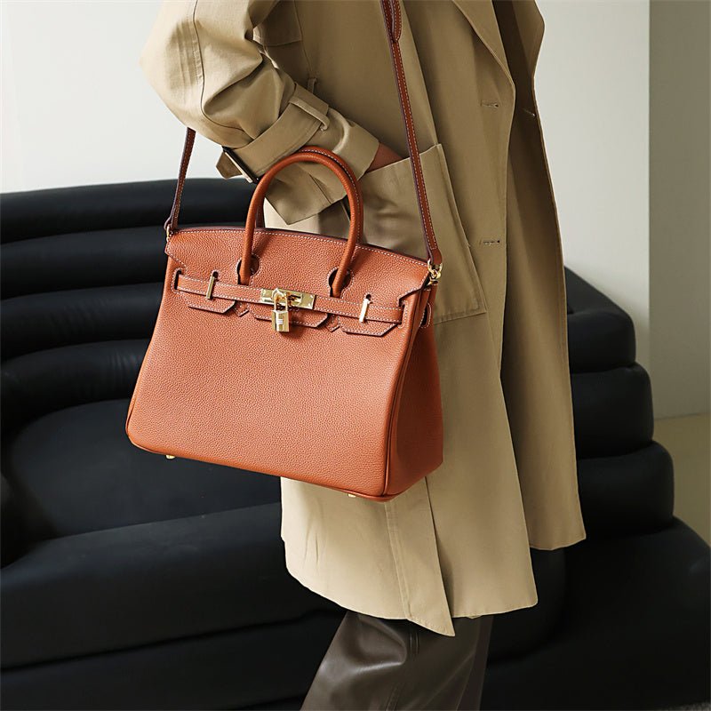 Rivora | Tan Textured Handbag Classic & Timeless