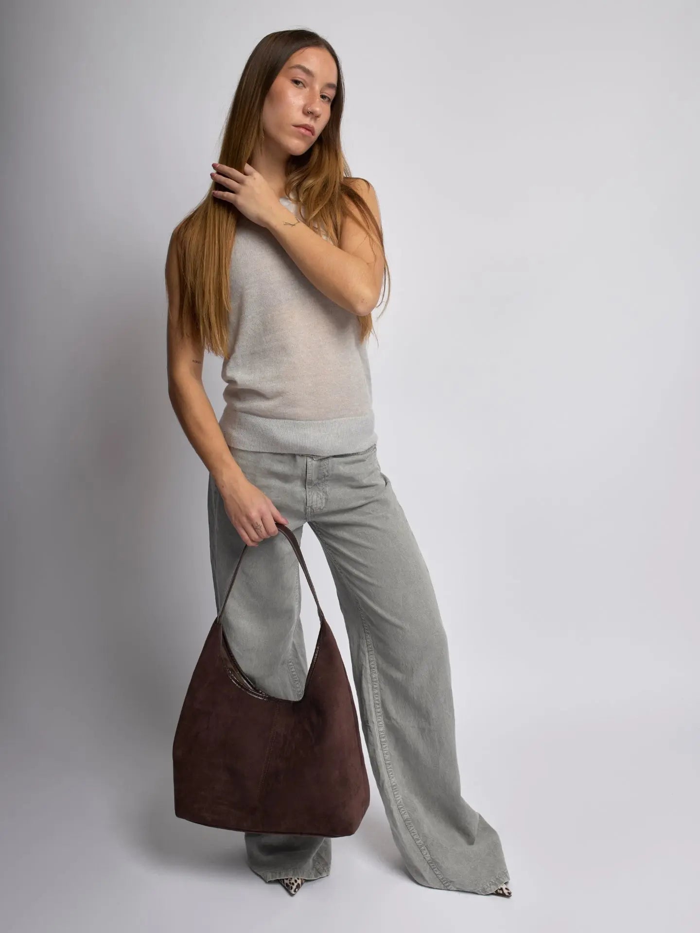 Rivora | Minimal Vegan Suede Hobo Bag Timeless & Chic