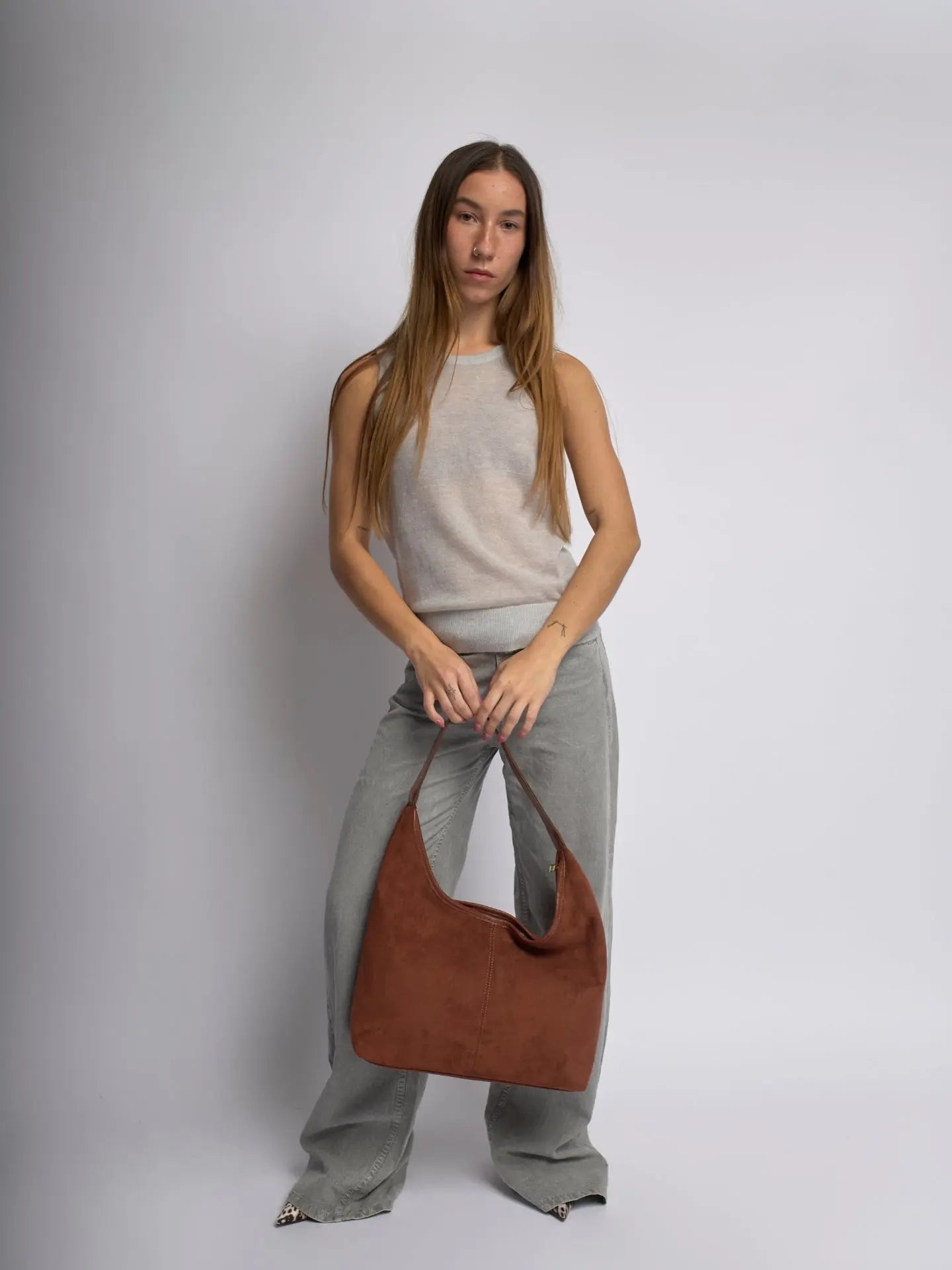Rivora | Minimal Vegan Suede Hobo Bag Timeless & Chic