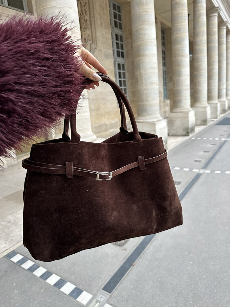Rivora | Brown Faux Leather Handbag Chic & Sophisticated