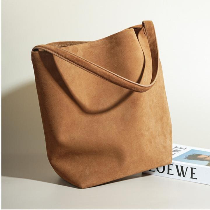 Rivora | Minimalist Vegan Suede Tote Bag Large Shoulder Bag