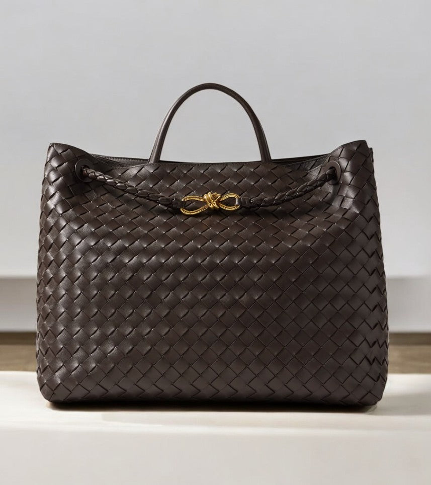 Rivora | Black Woven Mini Tote Bag – Effortless Elegance & Timeless Appeal