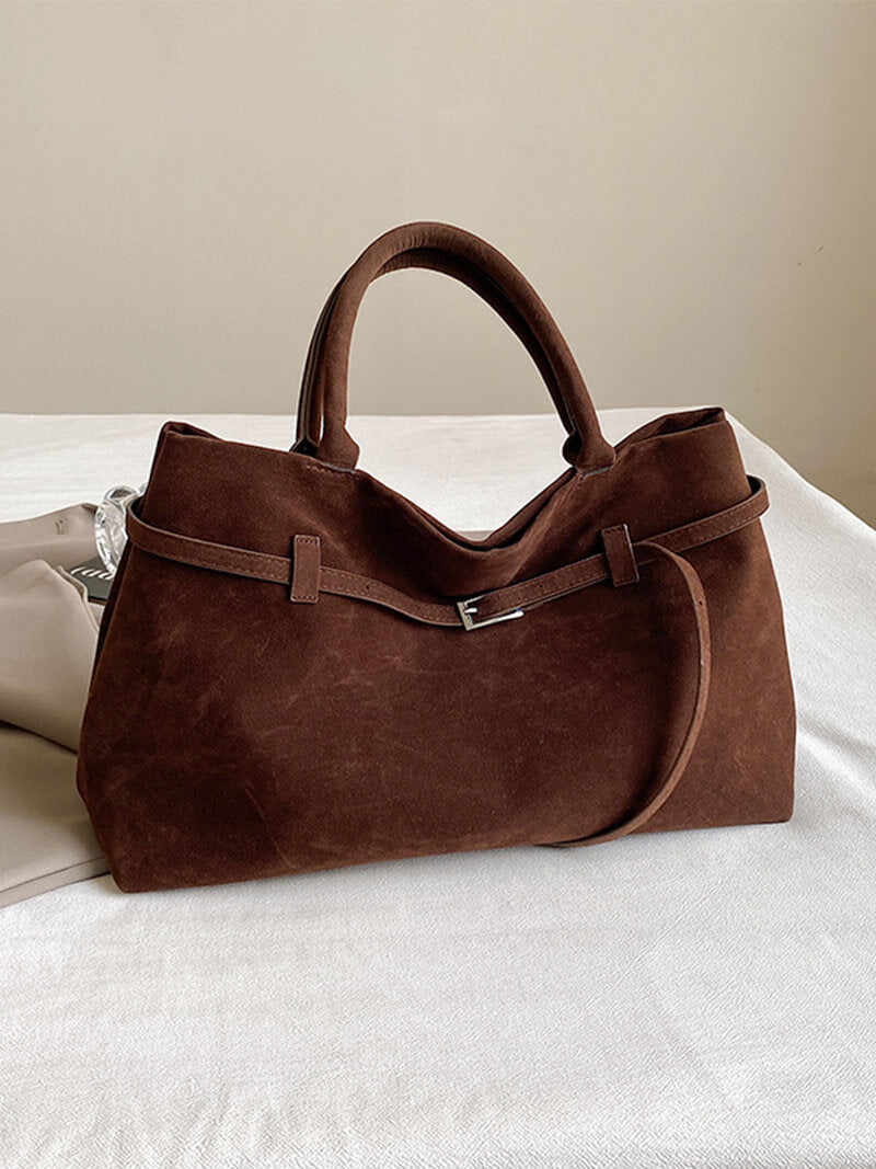 Rivora | Brown Faux Leather Handbag Chic & Sophisticated