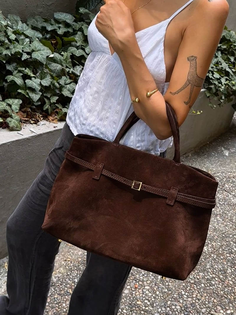 Rivora | Brown Faux Leather Handbag Chic & Sophisticated