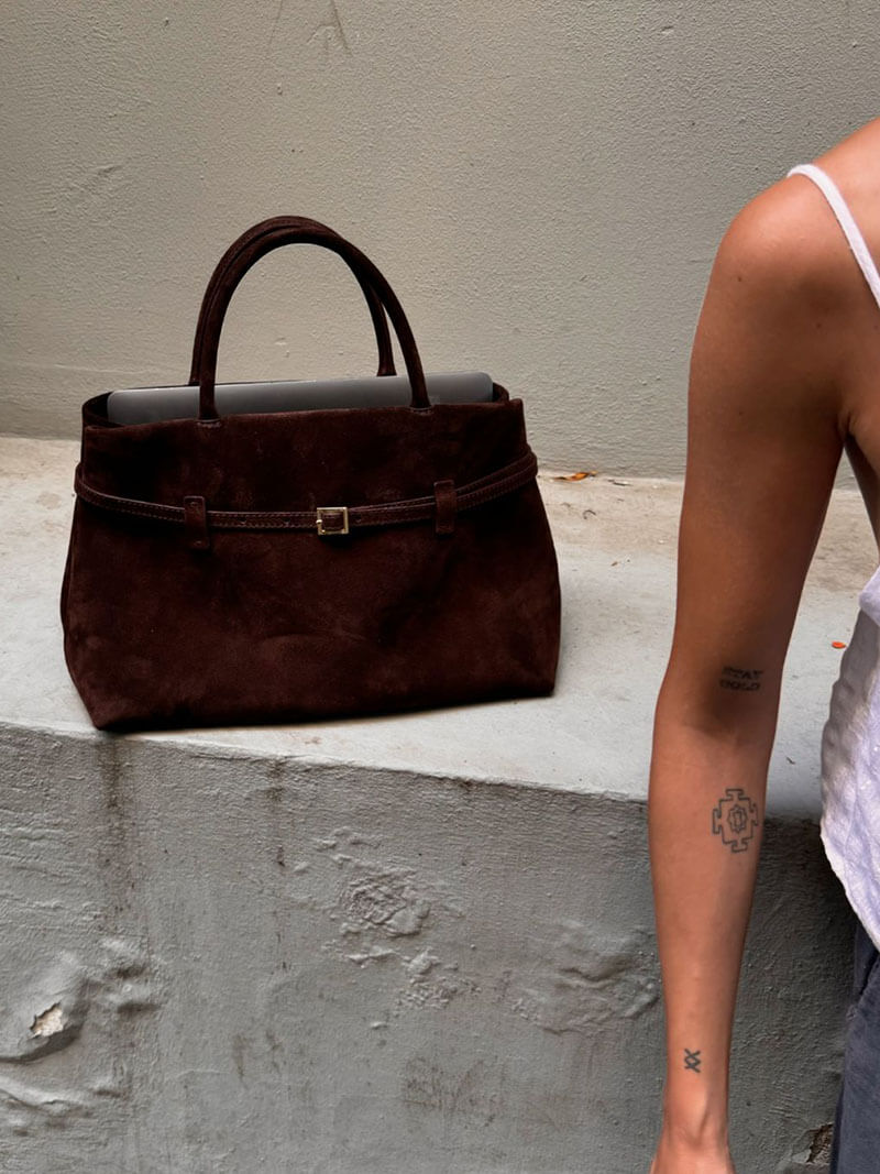 Rivora | Brown Faux Leather Handbag Chic & Sophisticated