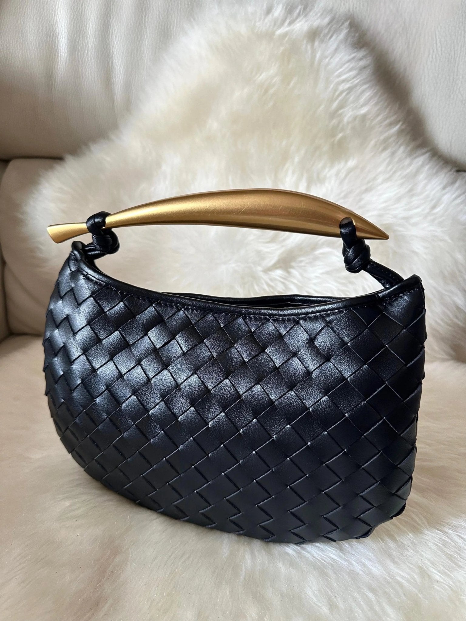 Rivora | Woven Handbag Sculptural Handle Designer-Inspired Bag