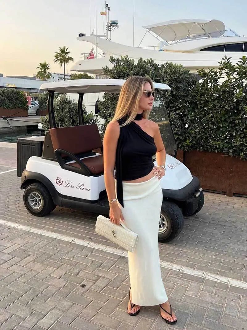 Rivora | Black Woven Shoulder Bag – Modern Luxury