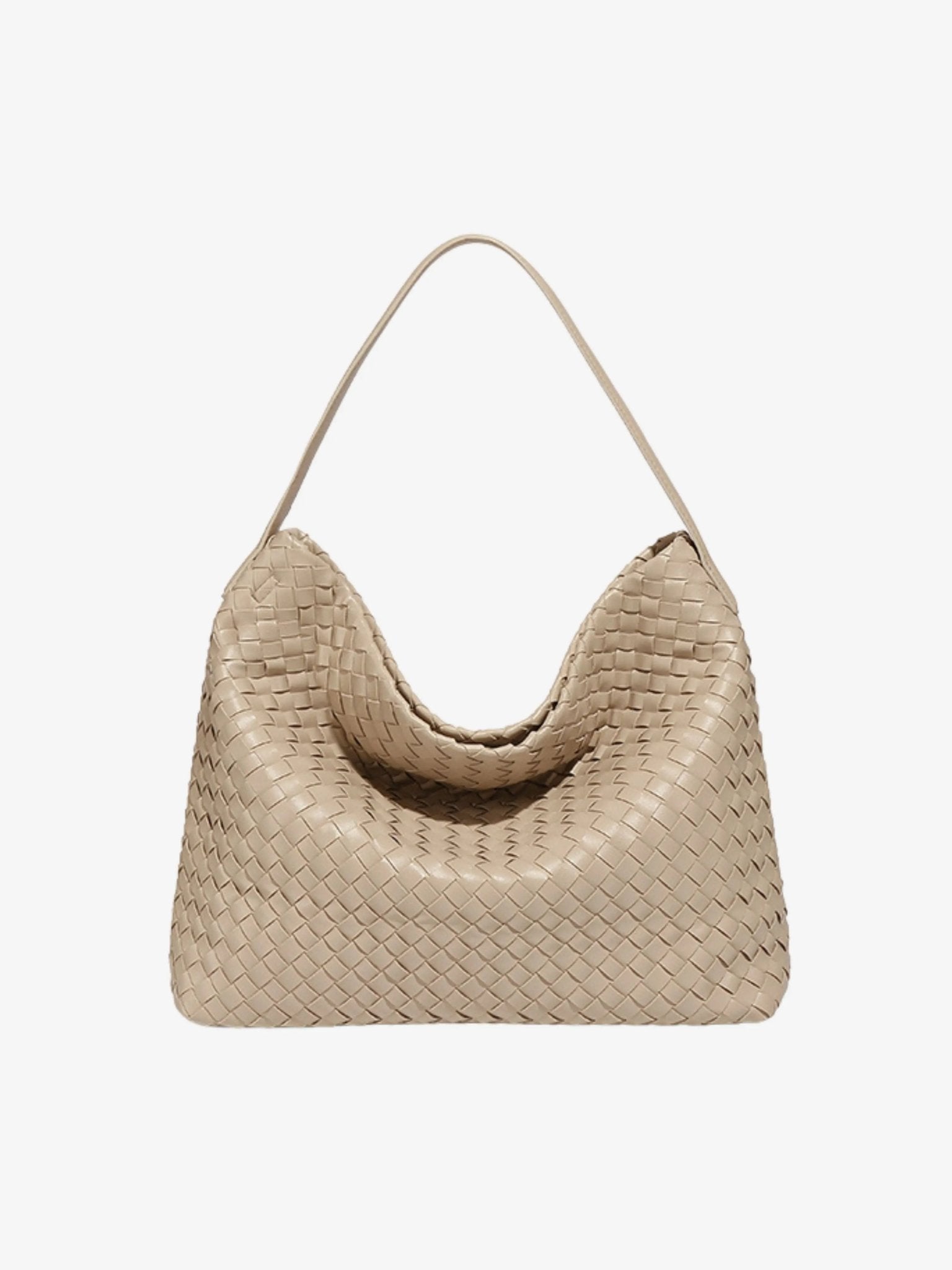 Rivora | Brown Woven  Premium Vegan Leather Shoulder Bag Chic & Timeless