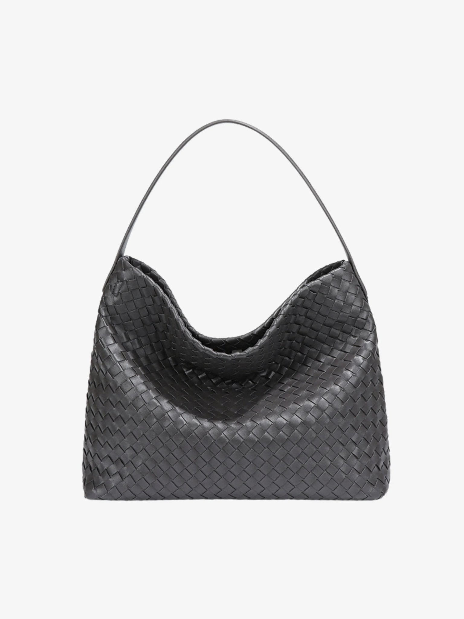 Rivora | Brown Woven  Premium Vegan Leather Shoulder Bag Chic & Timeless