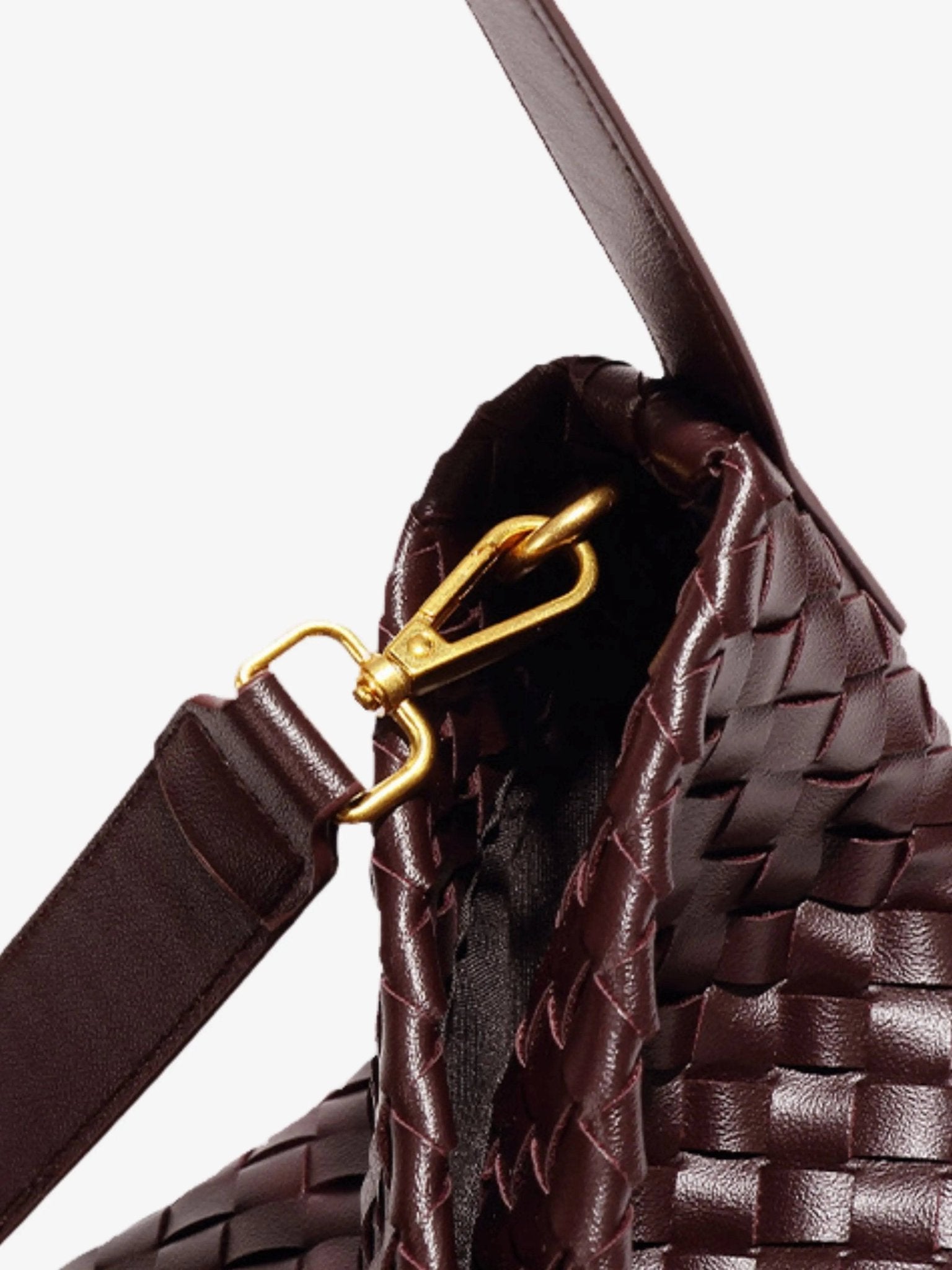 Rivora | Brown Woven  Premium Vegan Leather Shoulder Bag Chic & Timeless