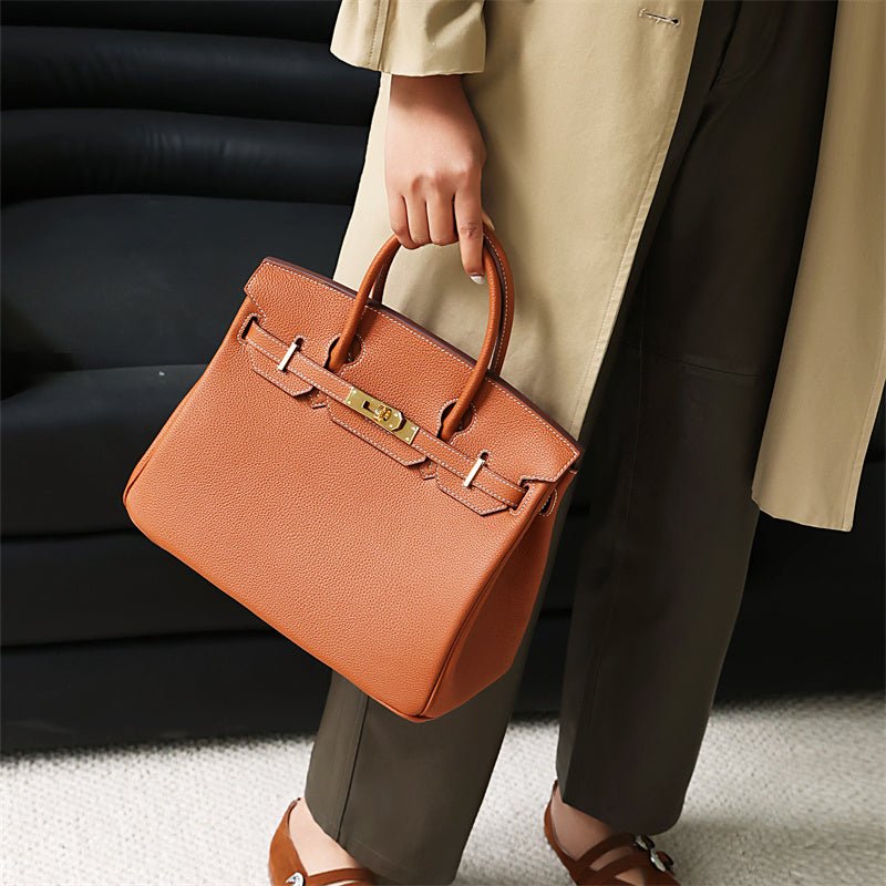 Rivora | Tan Textured Handbag Classic & Timeless