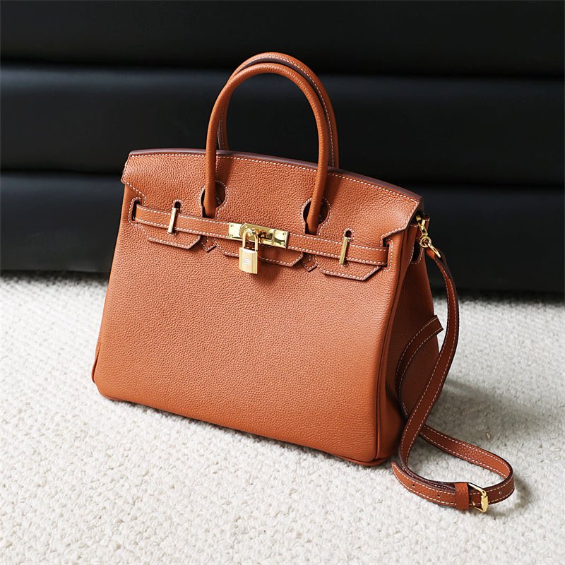 Rivora | Tan Textured Handbag Classic & Timeless