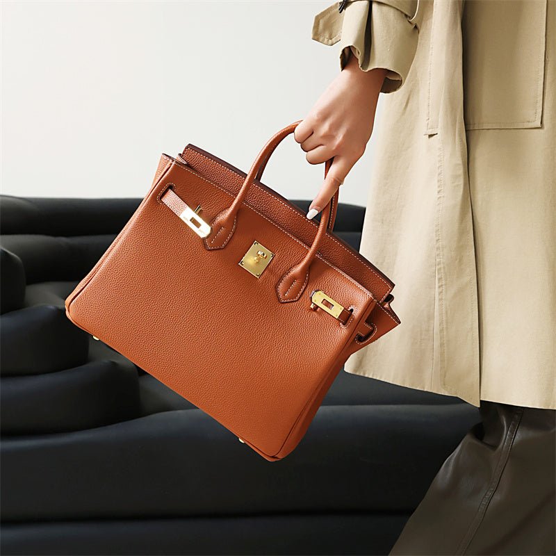 Rivora | Tan Textured Handbag Classic & Timeless