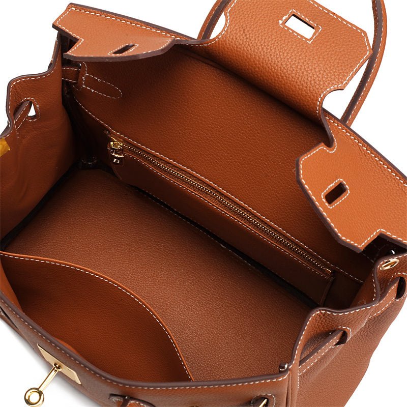 Rivora | Tan Textured Handbag Classic & Timeless