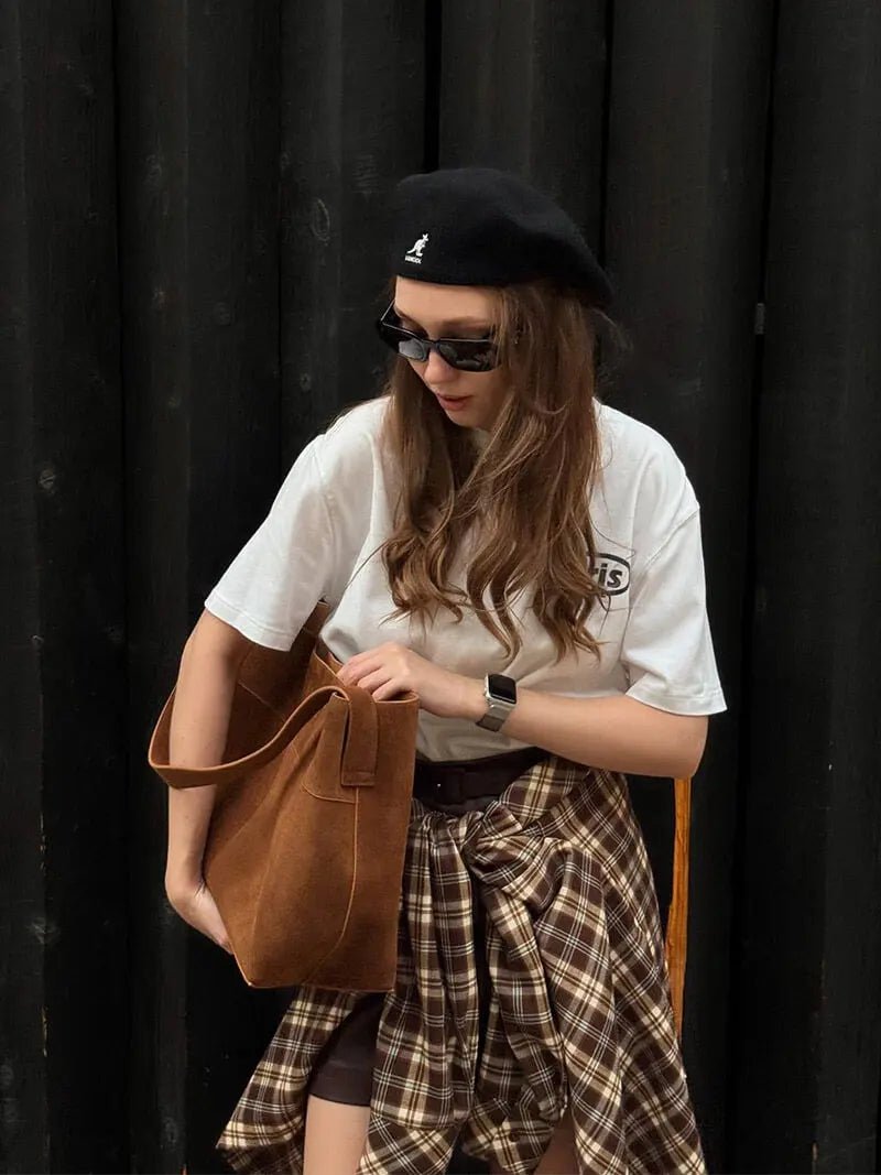 Rivora | Luxe Suede Shoulder Bag Effortless & Chic