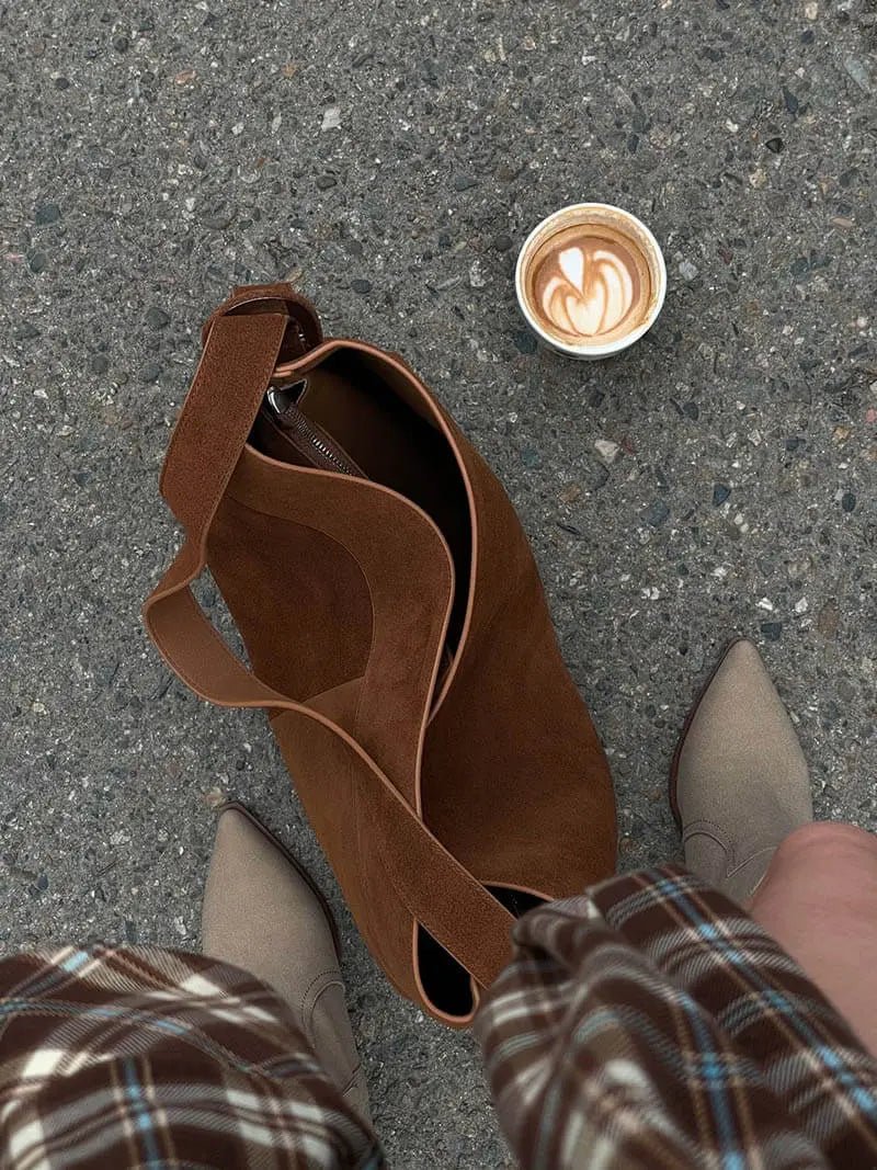 Rivora | Luxe Suede Shoulder Bag Effortless & Chic